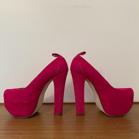 Luichiny Hot PINK HIGH HEEL Platform Shoe Sz 8 - Picture 6 of 9